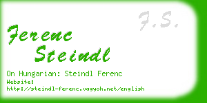 ferenc steindl business card